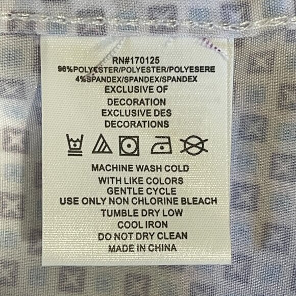 Nick Graham Mens Shirt Medium Purple Geometric Summer Travel Coastal Soft Touch - Picture 10 of 11